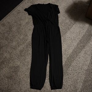 Casual Black Jumpsuit